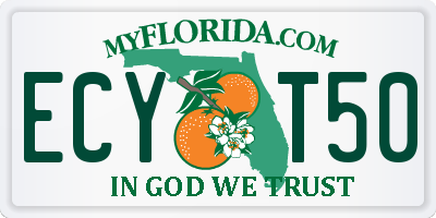 FL license plate ECYT50