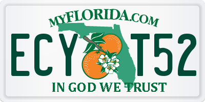 FL license plate ECYT52
