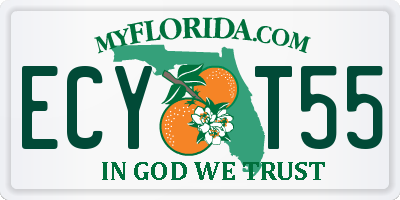 FL license plate ECYT55