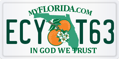 FL license plate ECYT63