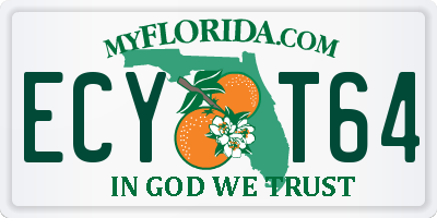 FL license plate ECYT64