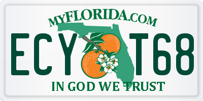 FL license plate ECYT68
