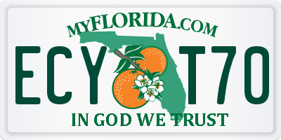 FL license plate ECYT70