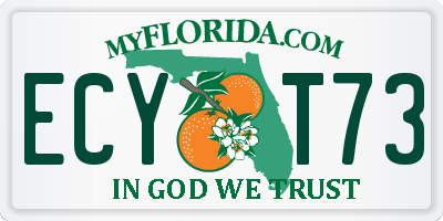 FL license plate ECYT73