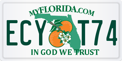 FL license plate ECYT74