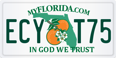 FL license plate ECYT75