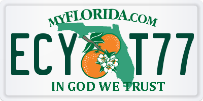 FL license plate ECYT77