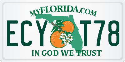 FL license plate ECYT78