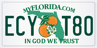 FL license plate ECYT80
