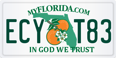 FL license plate ECYT83