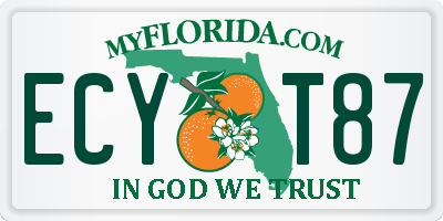 FL license plate ECYT87