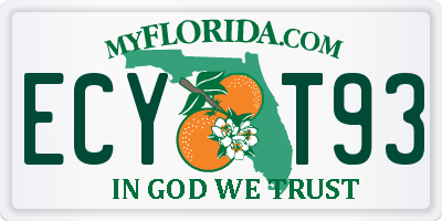 FL license plate ECYT93