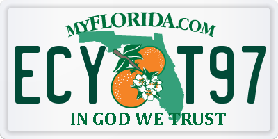 FL license plate ECYT97