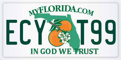 FL license plate ECYT99