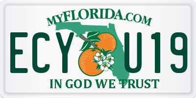 FL license plate ECYU19