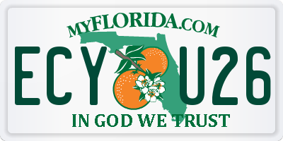 FL license plate ECYU26