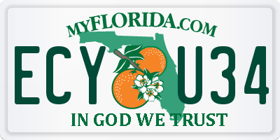 FL license plate ECYU34