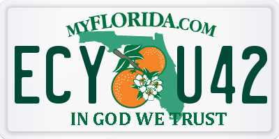 FL license plate ECYU42