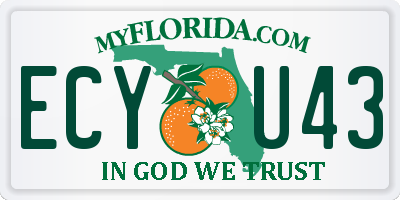 FL license plate ECYU43