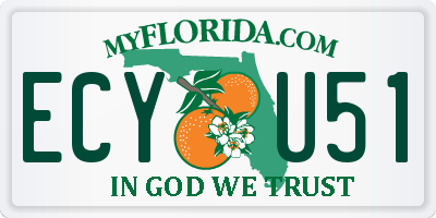 FL license plate ECYU51