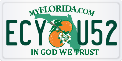 FL license plate ECYU52