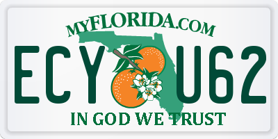FL license plate ECYU62