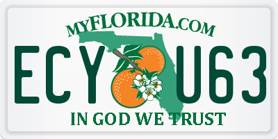 FL license plate ECYU63