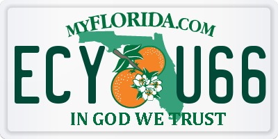 FL license plate ECYU66