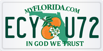 FL license plate ECYU72