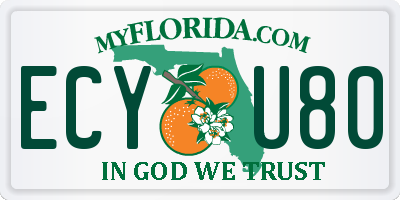 FL license plate ECYU80