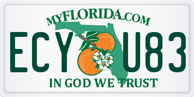 FL license plate ECYU83