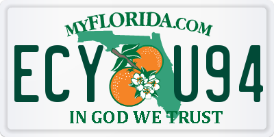 FL license plate ECYU94