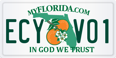 FL license plate ECYV01