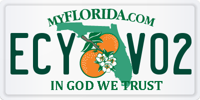 FL license plate ECYV02