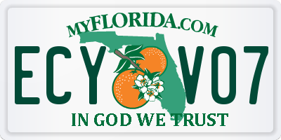FL license plate ECYV07