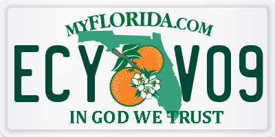FL license plate ECYV09
