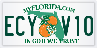 FL license plate ECYV10