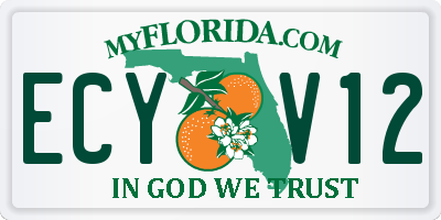 FL license plate ECYV12