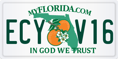 FL license plate ECYV16
