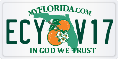 FL license plate ECYV17