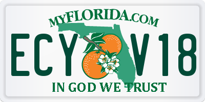 FL license plate ECYV18