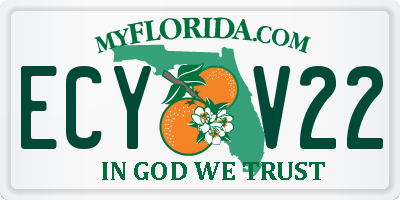 FL license plate ECYV22