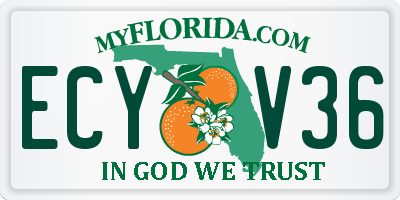 FL license plate ECYV36