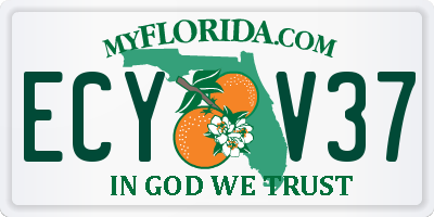 FL license plate ECYV37