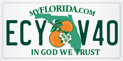 FL license plate ECYV40