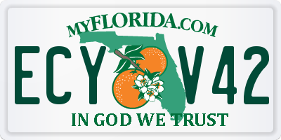 FL license plate ECYV42