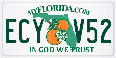 FL license plate ECYV52