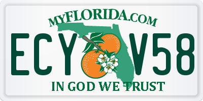 FL license plate ECYV58