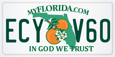 FL license plate ECYV60