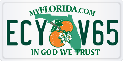 FL license plate ECYV65